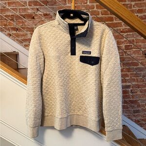 Patagonia Cream Quilted Sweater